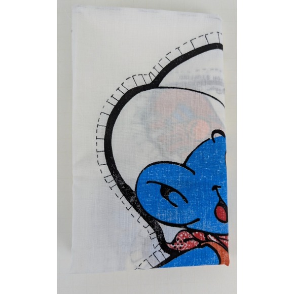 Vtg 1982 Smurf & Smurfette Western Cowboy Cut Sew Fabric Panel Pillow Doll Uncut - Picture 10 of 10